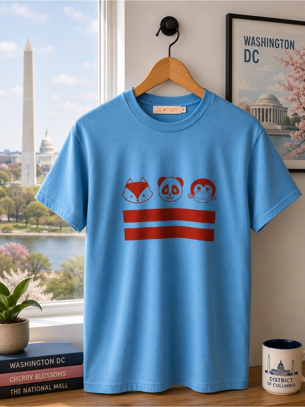 Washington DC Lil Fishy Blue Tee